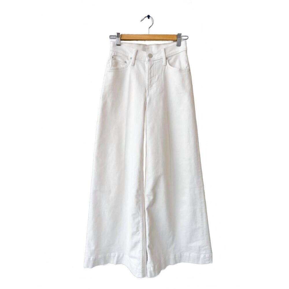 NEW MOTHER mid rise headliner sneak jeans in cream puffs - Picture 7 of 9
